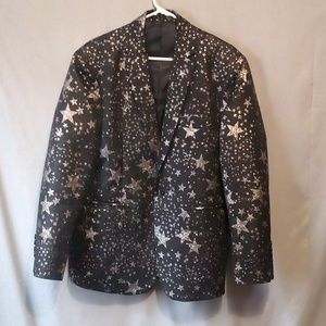 Sparkly black Star Blazer single button